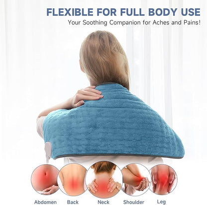 Electric Heating Pad for Back and Shoulder Pain Relief, Soft Heat Blanket - Image 6