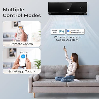 COSTWAY 12000 BTU Wifi Enabled Mini Split Air Conditioner & Heater, 22 SEER2 - Image 3