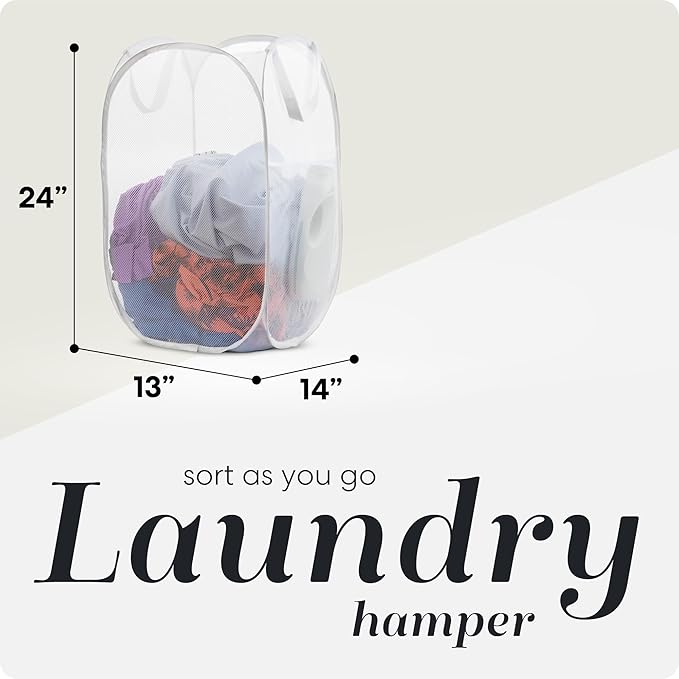 Handy Laundry Collapsible Mesh Pop Up Hamper - Image 2