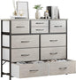 LUMTOK 10-Drawer Dresser, Fabric Storage Dresser Drawers by LUMTOK