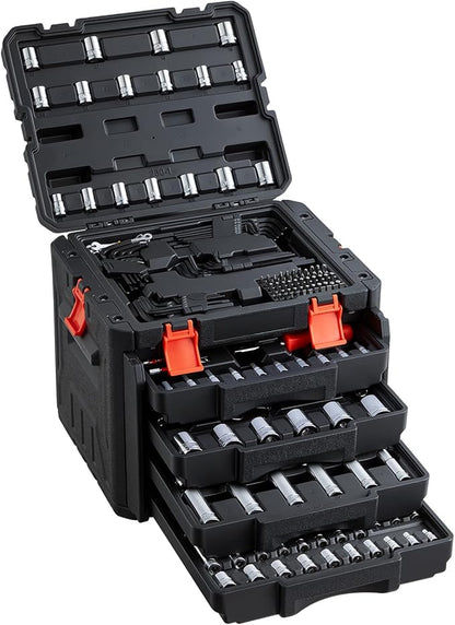 VEVOR Mechanics Tool Set, 230-Piece Mechanic Tool Kit, 1/4 in, 3/8 in, and 1/2 by VEVOR