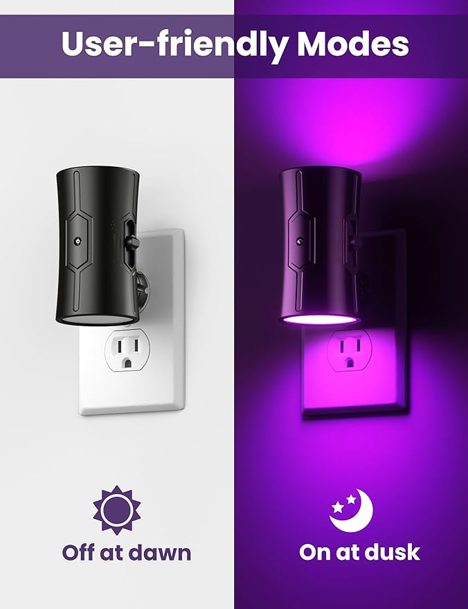 Sujeet Purple Night Light, Plug in Wall Light - Image 2