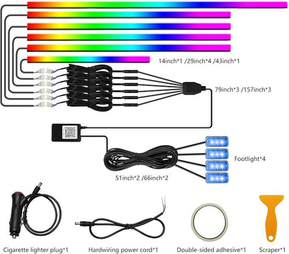 WEBUPAR Dreamcolor Interior Car Lights - 10 in 1 LED Strip Lights - Image 5