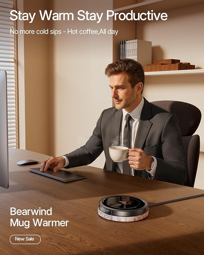 Coffee Mug Warmer for Desk, 50W Fast Heating Cup Warmer - Image 2