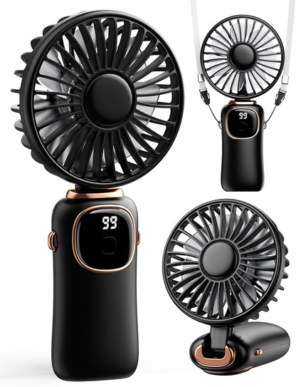 coldSky Portable Handheld Fan, 4000mAh Battery Operated 3 in 1 Multifunction by Fabricshaver