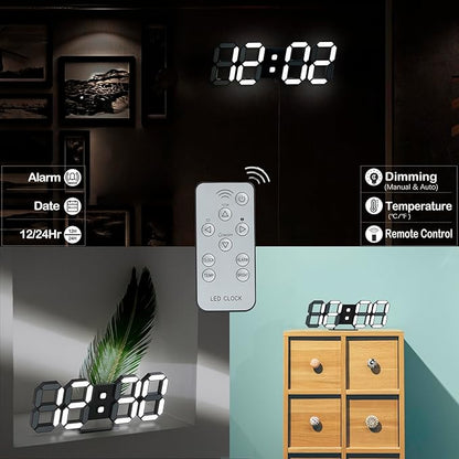 KOSUMOSU Digital Clock 3D LED Wall Clock - Image 2