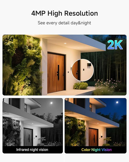 Noorio Solar Security Cameras Wireless Outdoor, 2K Pan/Tilt 360° View - Image 4