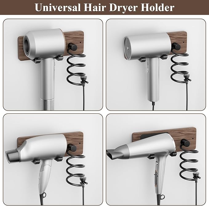 Tindbea Hair Dryer Holder Curling Iron Holder, Blow Dryer Holder Wall Mount - Image 5