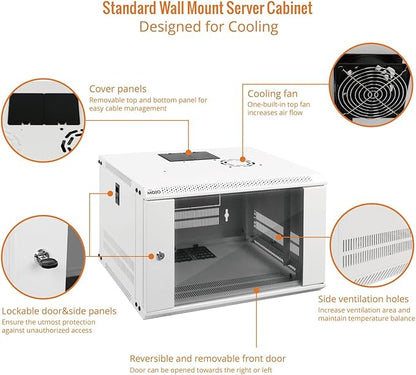 Tecmojo 6U Wall Mount Rack Network Cabinet - Image 3