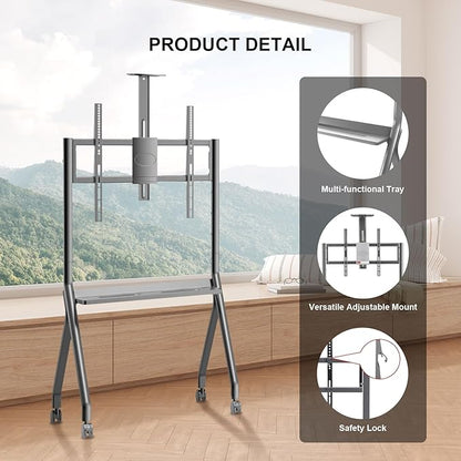 Smart Board Stand for 44"– 75" Interactive Smart Whiteboard, Height Adjustable - Image 6
