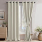 JIUZHEN Ivory Blackout Curtains by JIUZHEN