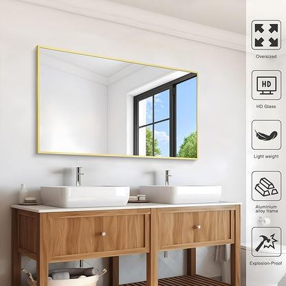 36x55inch Bathroom Mirror, Large Rectangular Wall Mirror - Image 3