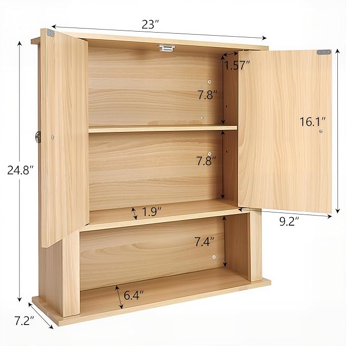 Bathroom Cabinet Wall Mount, Over The Toilet Storage Cabinet, Medicine Cabinet - Image 3