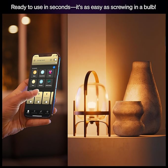 Philips Hue Smart LED A19 Bulb 2-Pack, E26 Base, Full Spectrum Light - Image 7