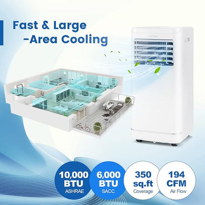 COSTWAY 10000 BTU Portable Air Conditioner, Personal AC Unit - Image 2