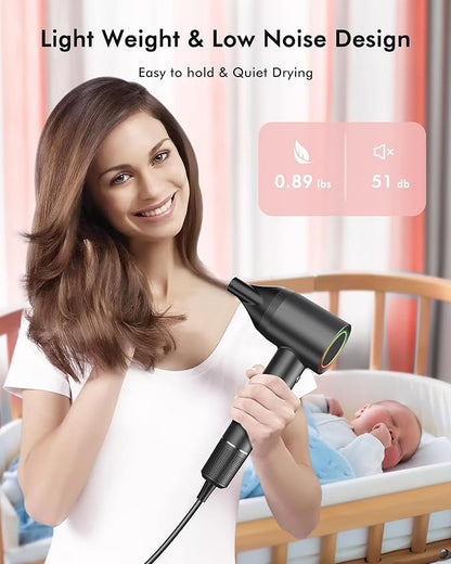 Hair Dryer, 160000 RPM Professional High Speed Ionic Blow Dryer, 500 Million - Image 5