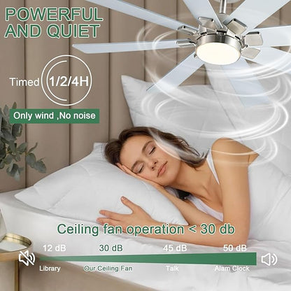 KNUN Nickel 48 Inch Ceiling Fans - Image 7