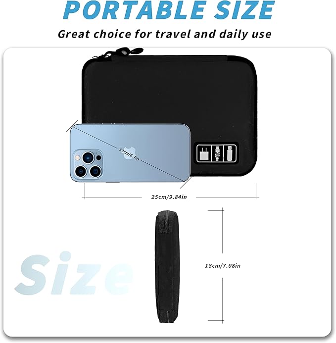 Electronics Organizer, Travel Cord Organizer Pouch, Portable Cable Organizer - Image 3
