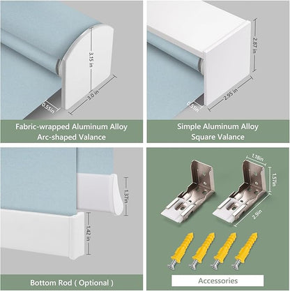 ZSHINE Motorized Blackout Window Blinds Customize Width Remote Control - Image 5