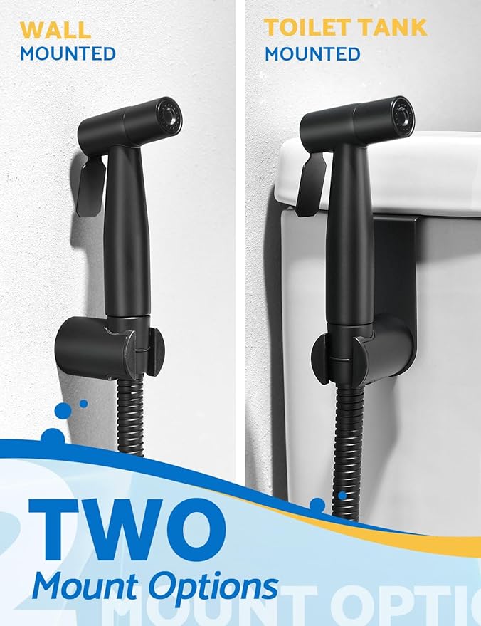 Black Handheld Bidet Sprayer for Toilet, Jet Sprayer for Toilet Muslim Shower - Image 3