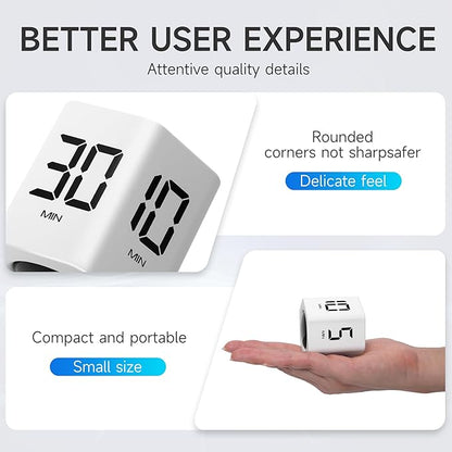 Productivity Timer 1, 60 Minutes Preset, Desk Cube Timer - Image 4