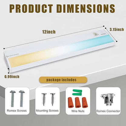 Ansen Hardwired Under Cabinet Lighting, 12in 10W LED Light - Image 7