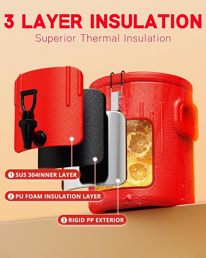 Insulated Beverage Dispenser 10 Gallon, Hot Drink Dispenser - Image 3