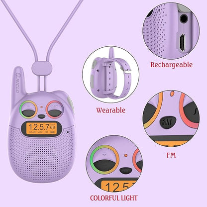 Walkie Talkies for Kids Rechargeable, Christmas Birthday Gifts for Girls Age 3-9 - Image 5