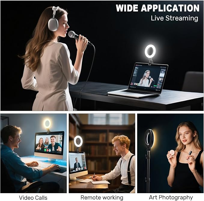 Anautin Ring Light for Video Conference Lighting, 360°Adjustable, Portable LED - Image 7