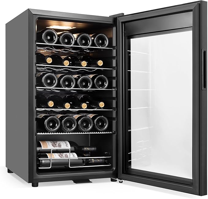 24 Bottles Wine Cooler Refrigerator, Small Wine Fridge Mini Wine Fridge - Image 2
