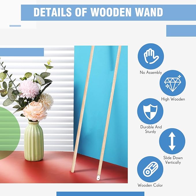 Bokon 2 Pieces Blind Wand Vertical Blinds Stick Replacement - Image 3