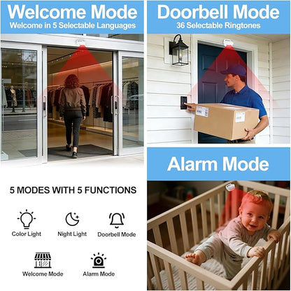 KCMYTONER Motion Sensor Door Chime Battery Operated, Motion Sensor Alarm - Image 2