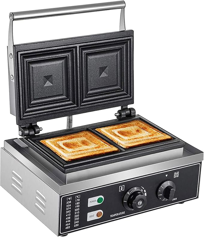 CNCEST Commercial Sandwich Maker, Electric Sandwich Machine Toaster and by CNCEST