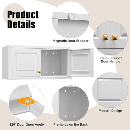Metal Storage Cabinet with Doors, Small Kitchen Storage Cabinets, Steel - Image 5