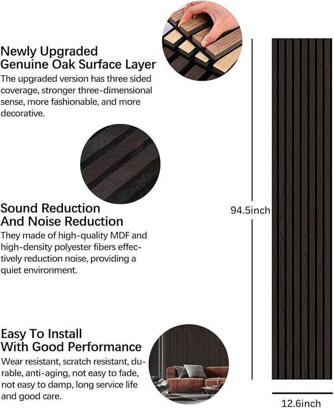 ARMURO Wood Panels for Wall, Wood Slat Wall Panel - Image 9