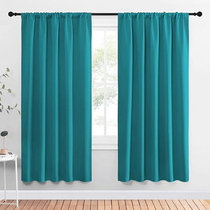 NICETOWN Peacock Blue Blackout Curtains Panels by NICETOWN