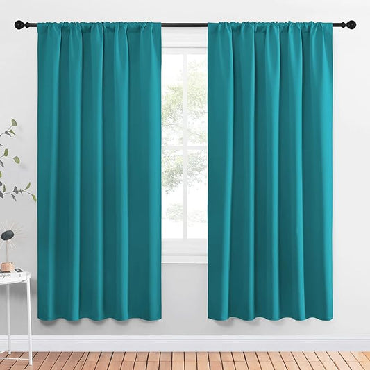 NICETOWN Peacock Blue Blackout Curtains Panels by NICETOWN