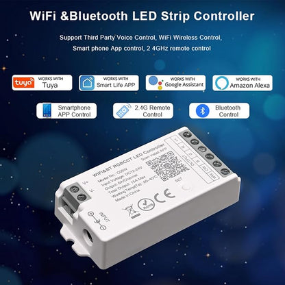 TUNICHX RGBCCT SMD FCOB 6 PIN LED Strip 2.4 GHz WiFi Group Controller Alexa - Image 3