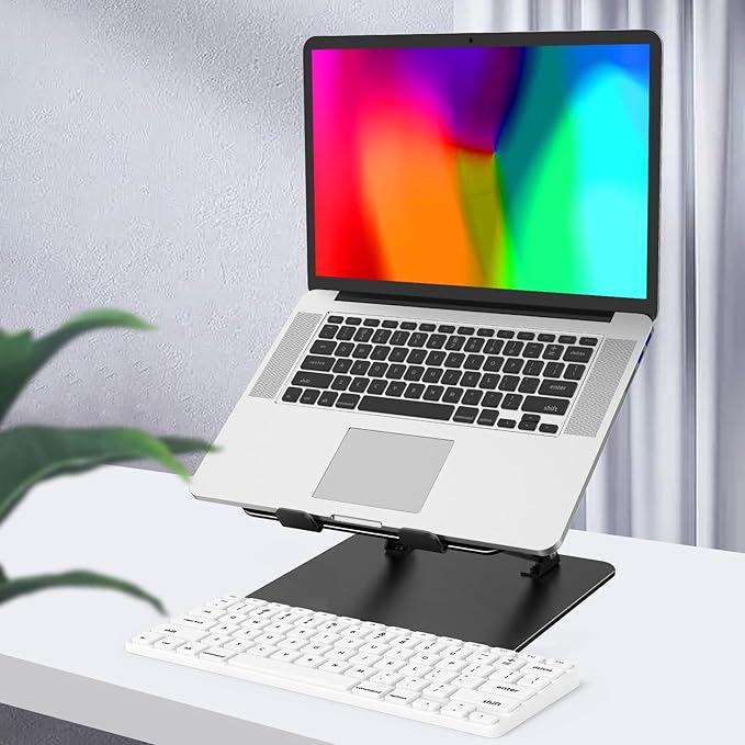 Adjustable Laptop Stand for Desk, Metal Foldable Laptop Riser Holder, Portable - Image 7
