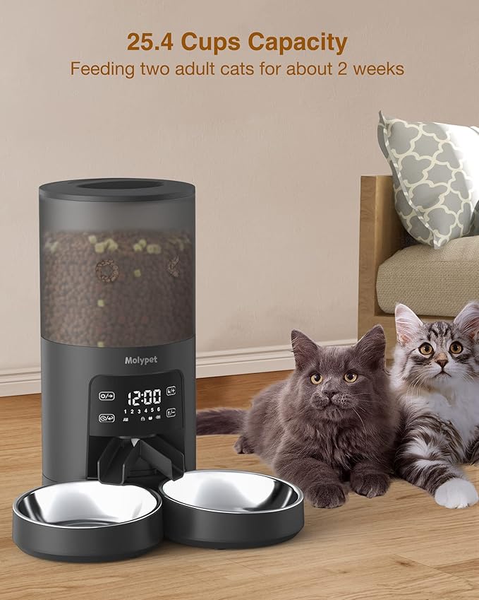 Automatic Cat Feeders for 2 Cats - 6L Food Dispenser - Image 3