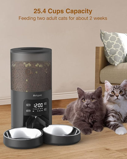 Automatic Cat Feeders for 2 Cats - 6L Food Dispenser - Image 3