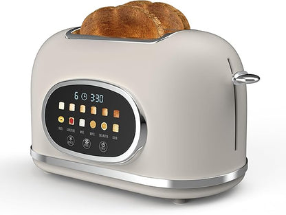 Rae Dunn Retro Digital Electric Toaster, 2 Slice Stainless Steel Toaster by RaeDunn