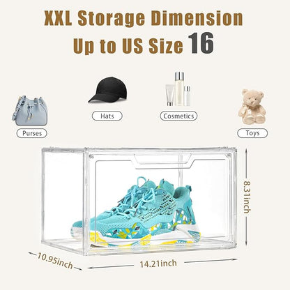 5 Pack Clear Stackable Shoe Organizer Box - Image 2