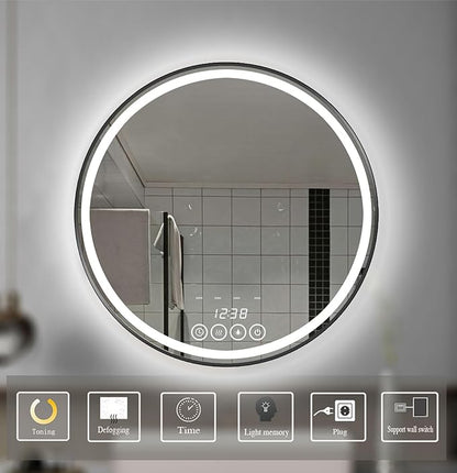 Wall-Mounted Round Bathroom Mirror - Image 6