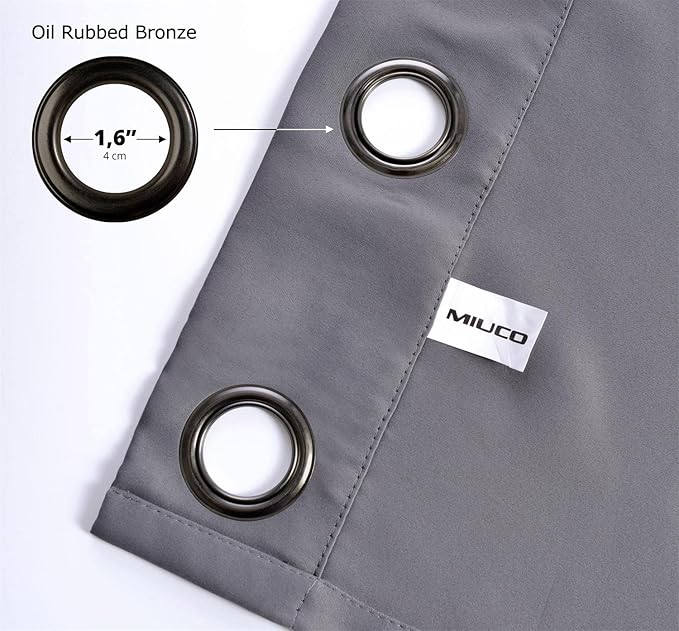 MIUCO 1 Pair Thermal Insulated Grommet 52-Inch-by-63-Inch Blackout Window - Image 7