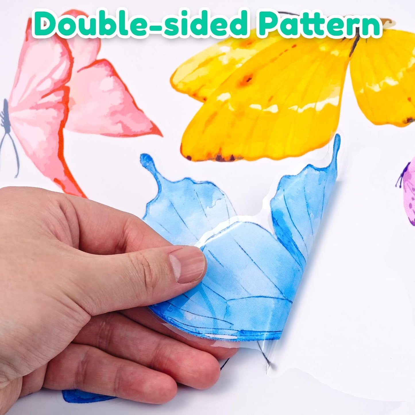8 Sheets Spring Window Clings Stickers Butterfly Floral Window Decals | Holiday Party Home Office Shop Glass Display Decoration