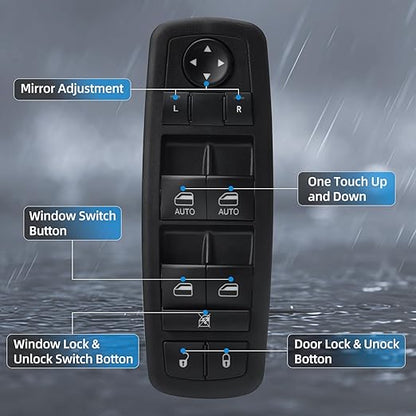 WUANGKI Master Power Window Switch Front Left Driver Side | 3+0 Pins | - Image 7