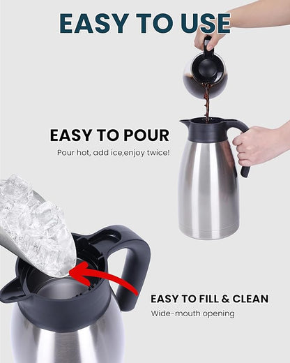 GiNT 74Oz Thermal Coffee Carafe, Insulated Stainless Steel Coffee Carafes - Image 7