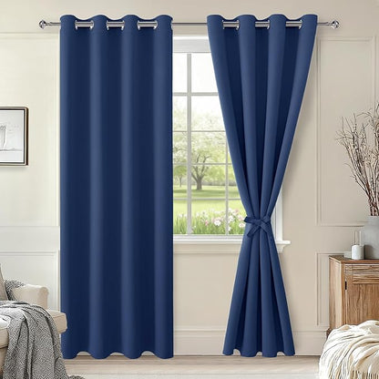 Hiasan Blackout Curtains for Bedroom, 52 x 84 Inches Long by Hiasan
