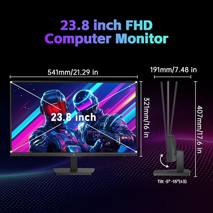 KTC 24 Inch Computer Monitor, FHD 144Hz Office Gaming Monitor, Adaptive-Sync - Image 9